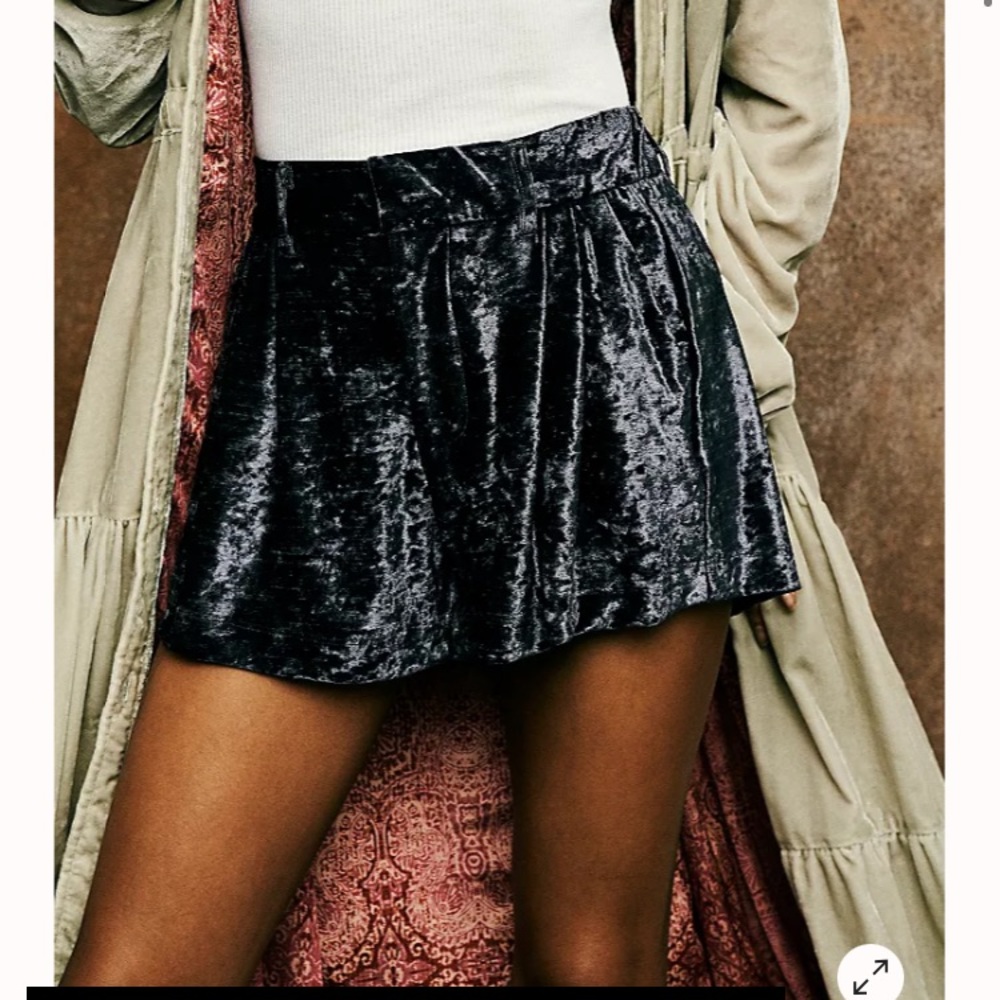 Free People Roma Velvet Shorts